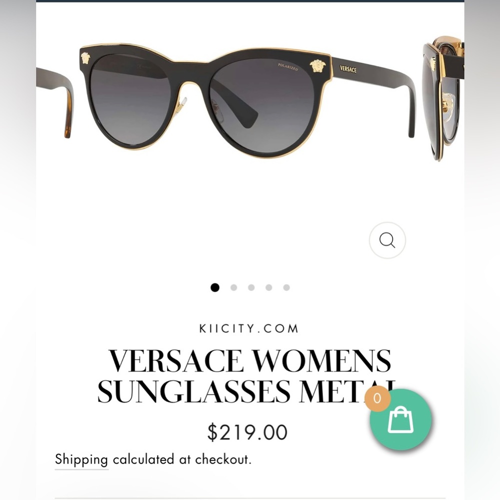 Gorgeous black and gold Versace sunglasses